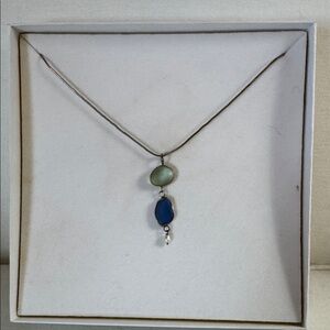 Elegant Sea Glass Sterling Necklace